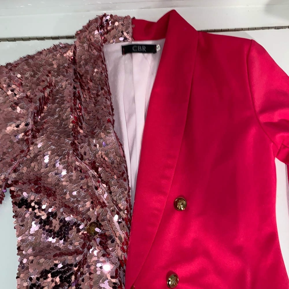 half and half blazer top